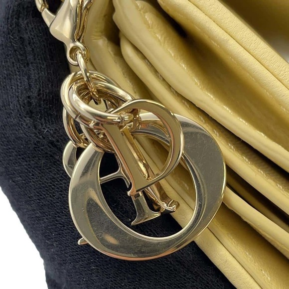 CHRISTIAN DIOR Tri-fold Wallet Lady Lotus Cannage Black S0181ONMJ - Picture 12 of 15